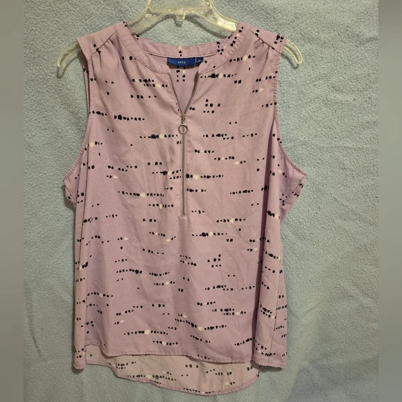 Lilac Zipper Detail Dressy Blouse - Picture 1 of 5